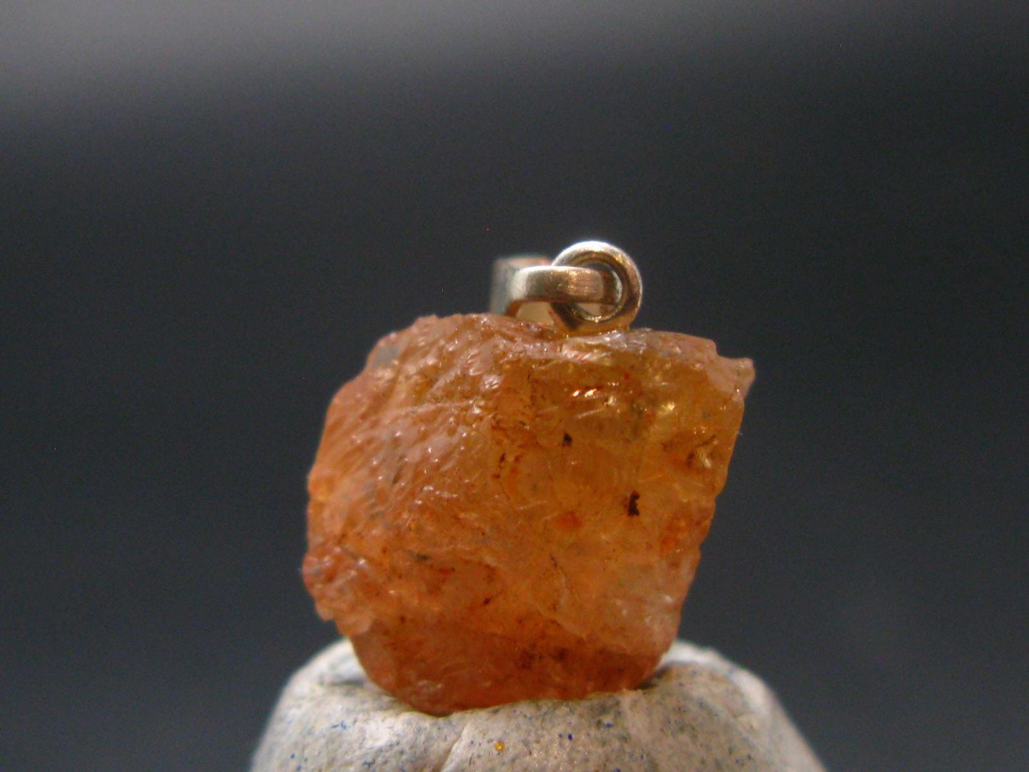 Imperial Topaz Crystal Pendant From Brazil - 0.7" - 1.7 Grams