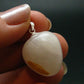 Very Rare White Cryolite 925 Silver Pendant from Greenland - 1.1" - 7.42 Grams