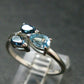 Facetted Blue Topaz Sterling Silver Ring - 1.92 Grams - Size 8