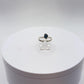 Grandidierite Ring Raw Blue Green Gemstone Silver Ring Minimalist Crystal Jewelry Gift