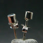 Alexandrite Gem Silver Stud Earrings From Russia - 0.88 Grams