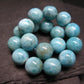 Larimar Genuine Bracelet ~ 7.5 Inches ~ 12mm Round Beads