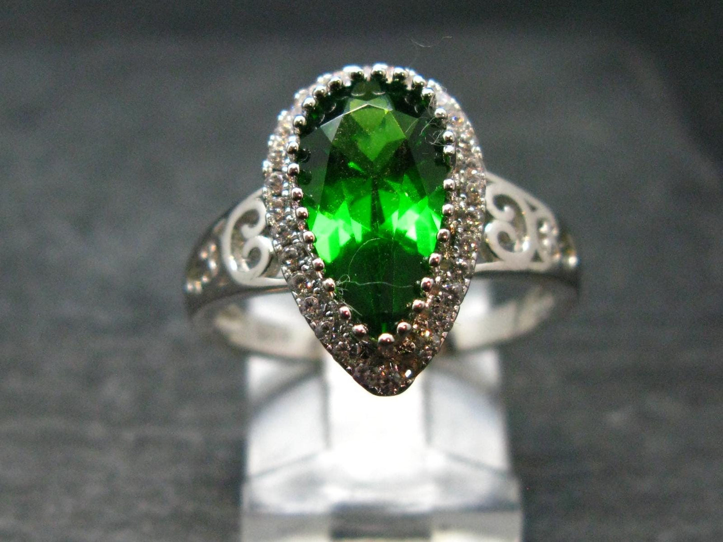 Helenite Gaia Stone Gem Sterling Silver Ring From Washington - Size 9.25 - 1.80 Carats