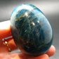 Large Neon Blue Apatite Egg from Madagascar - 188.64 Grams - 2.3"