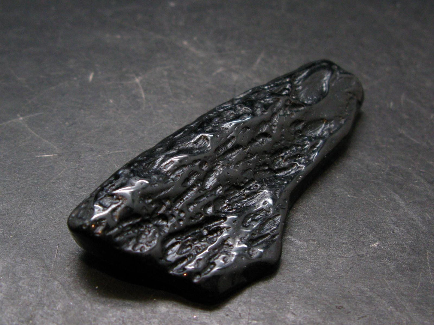 Rare Large Black Tibetan Tektite Tumbled Stone from Tibet - 2.7" - 25.60 Grams