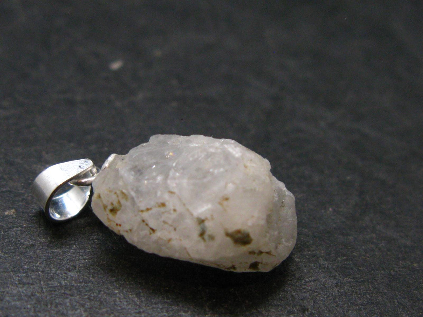 Phenakite Phenacite Silver Pendant from Nigeria - 0.8 Inches - 1.83 Grams