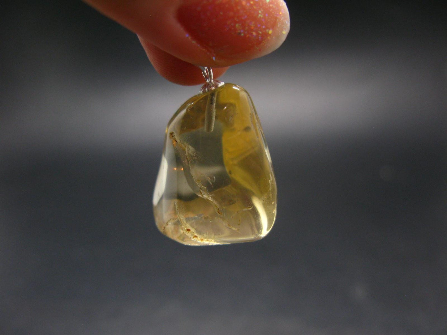 Bytownite Golden Labradorite Silver Pendant From Mexico - 1.1"