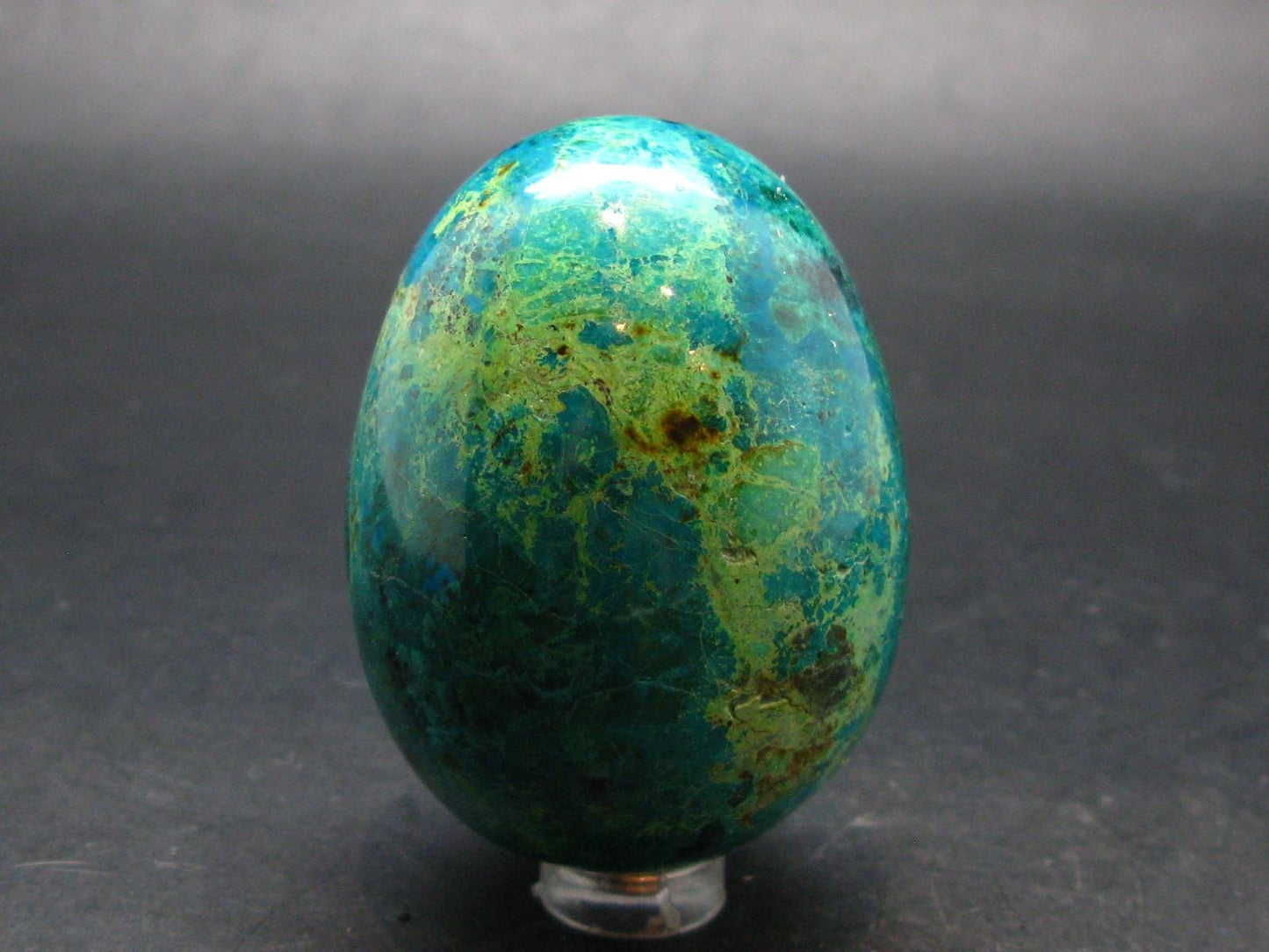 Chrysocola Chrysocolla Egg From Peru - 2.5" - 183.06 Grams