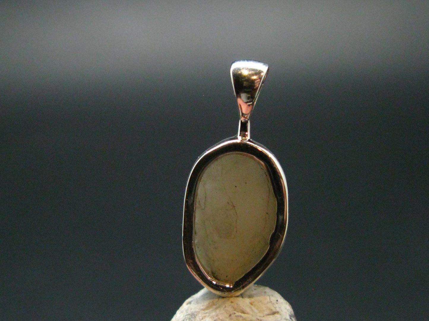 Phenakite Phenacite Crystal Silver Pendant From Russia - 0.7" - 1.14 Grams