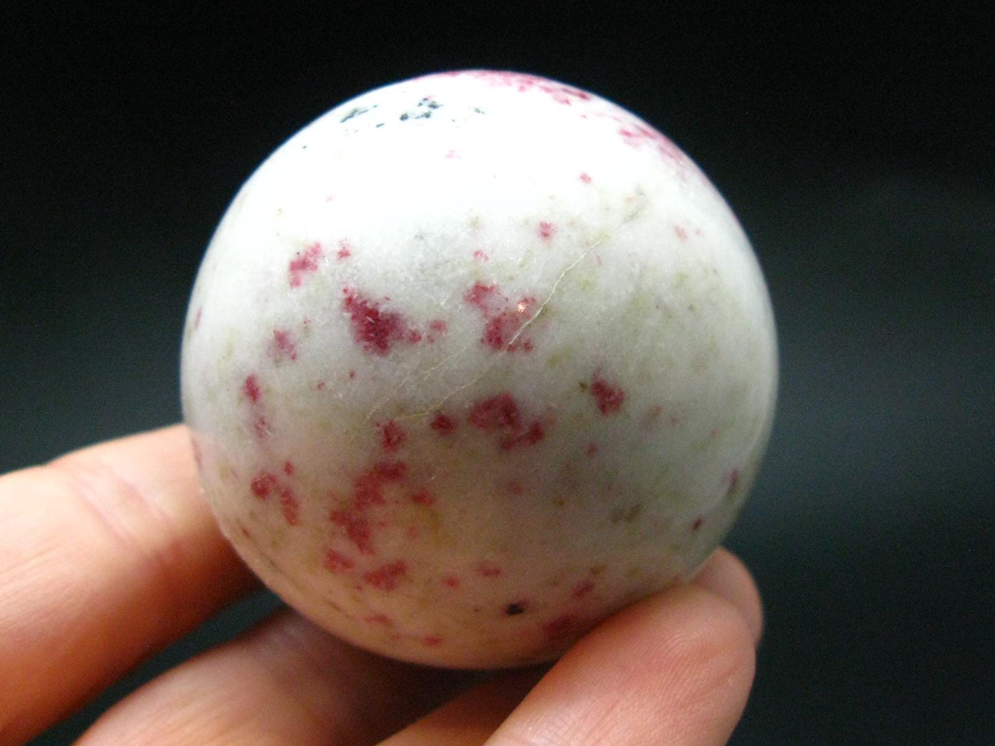 Large Cinnabar in Quartz Sphere from Peru - 125.48 Grams - 1.8"