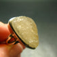 Natural Gem Raw Libyan Desert Glass Tektite Sterling Silver Ring from Libya - Size 9.75 - 9.77 Grams