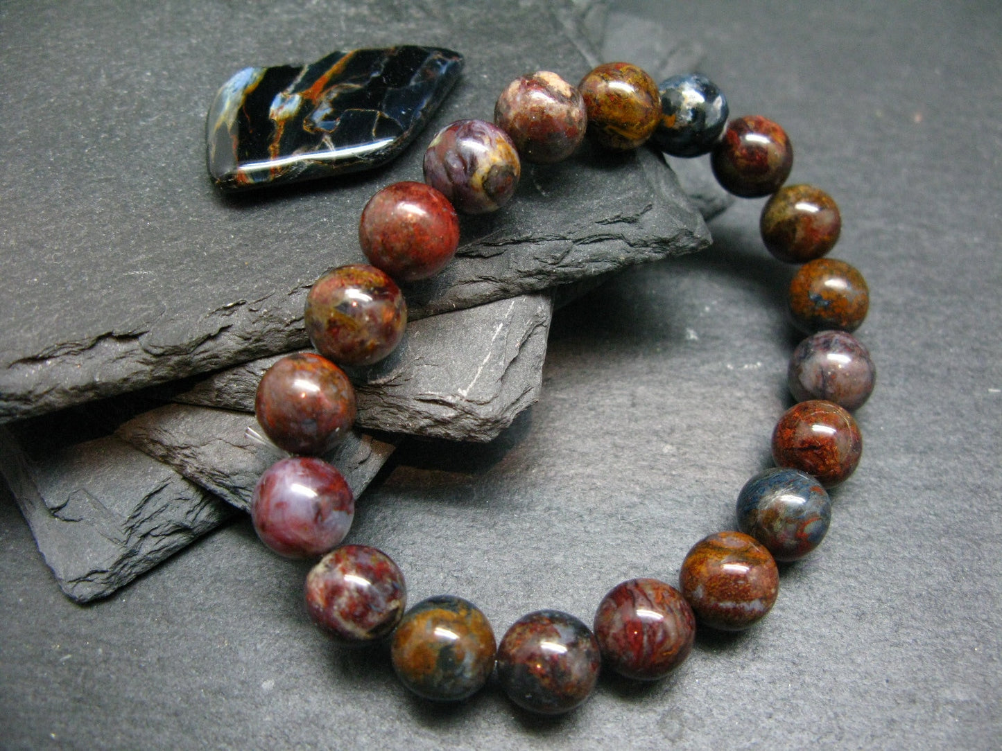 Pietersite Genuine Bracelet ~ 7 Inches ~ 10mm Round Beads
