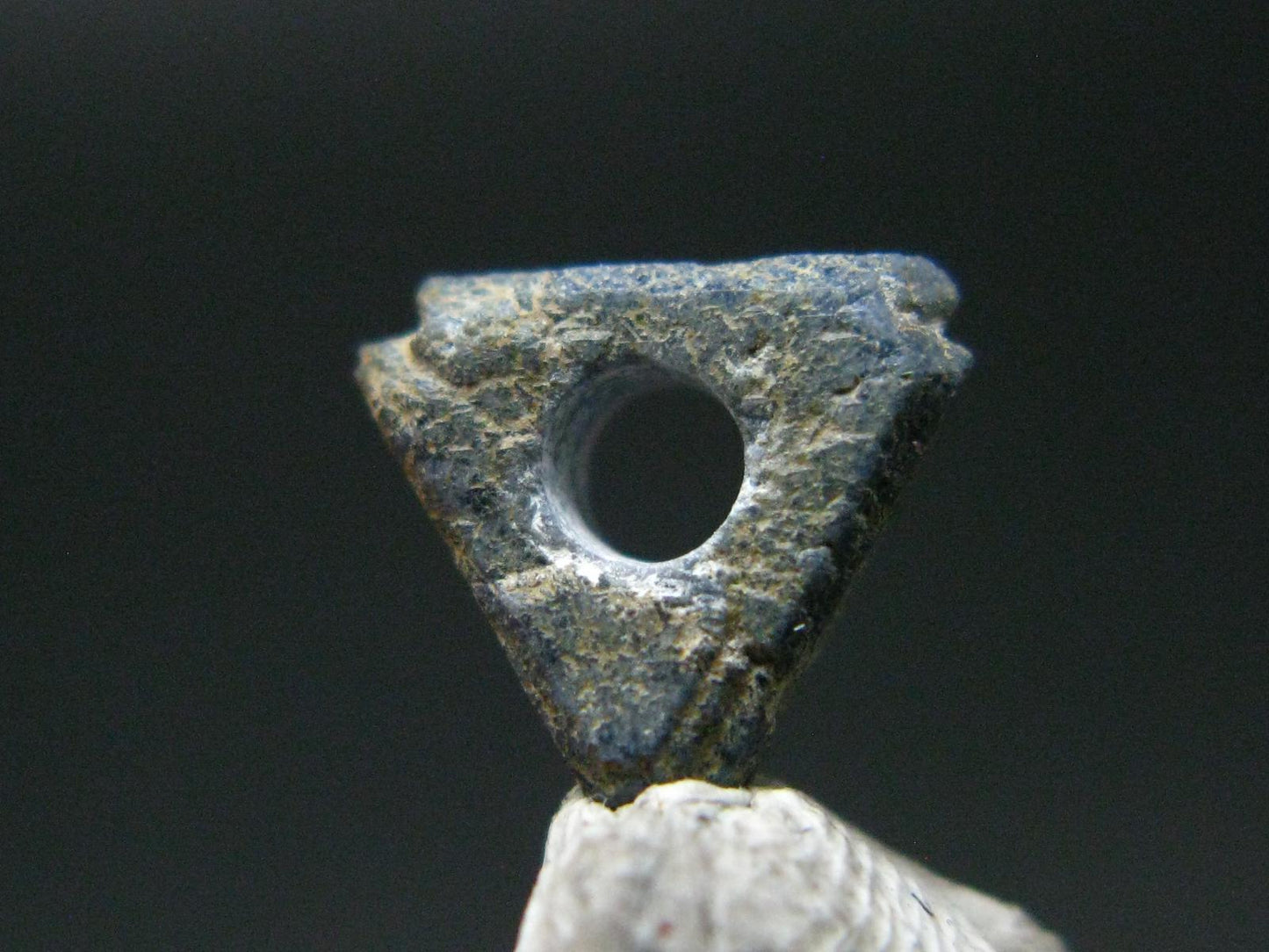 Gem Benitoite Crystal Bead with Hole From California - 1.07 Carats