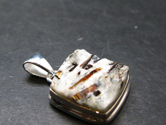 Astrophylite Astrophyllite Silver Pendant From Russia - 1.1" - 6.62 Grams