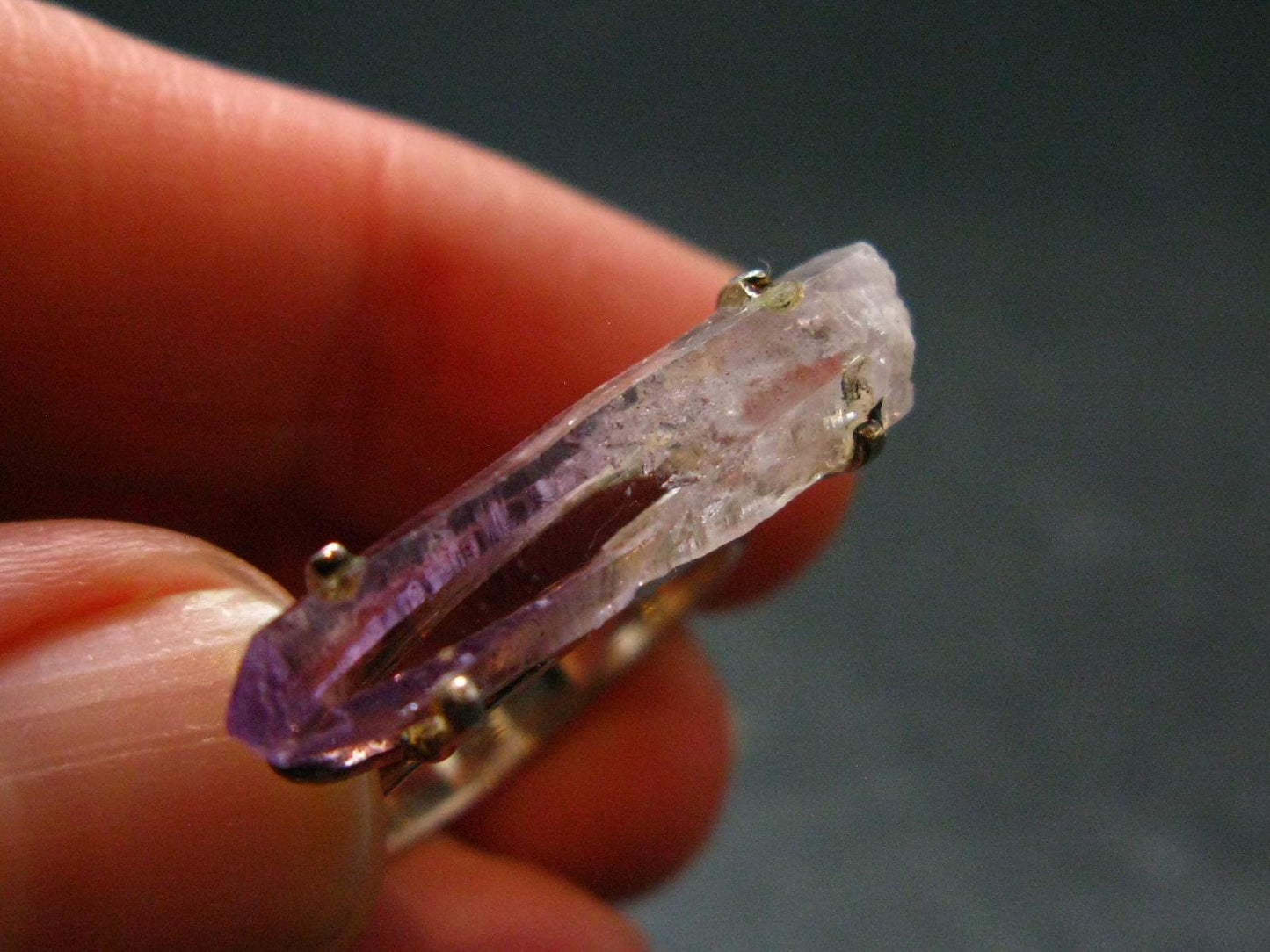 Vera Cruz Amethyst Silver Ring From Mexico - Size 7 - 4.42 Grams