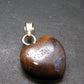 Very Rare Heart Boulder Opal Sterling Silver Pendant Necklace From Australia - 1.0" - 2.60 Grams