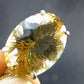 Stone of Success!! Genuine Intense Yellow Citrine Gem Sterling Silver Pendant From Brazil - 1.2" - 6.65 Grams