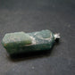 Unpolished Terminated Neon Blue Apatite Silver Pendant From Brazil - 1.2" - 4.54 Grams