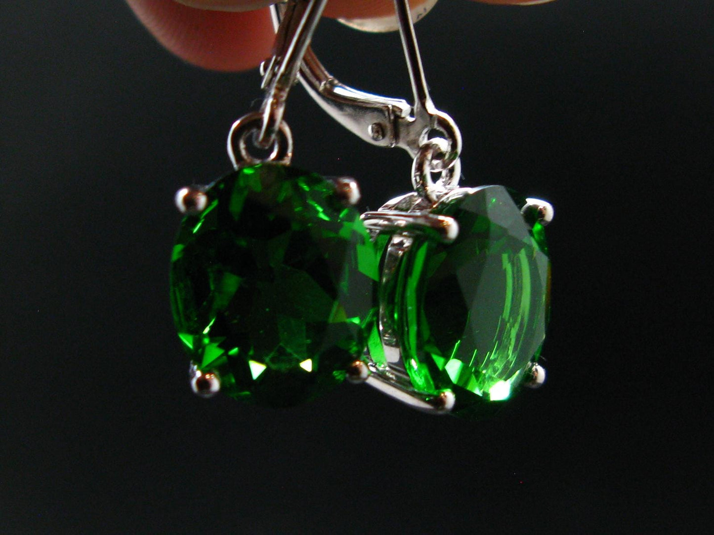 Helenite Gaia Stone Gem Sterling Silver Earrings From Washington - 7.0 Carats