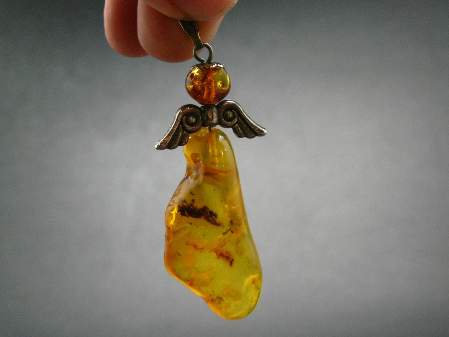 Baltic Amber 925 Silver Pendant - 2.3" - 4.51 Grams