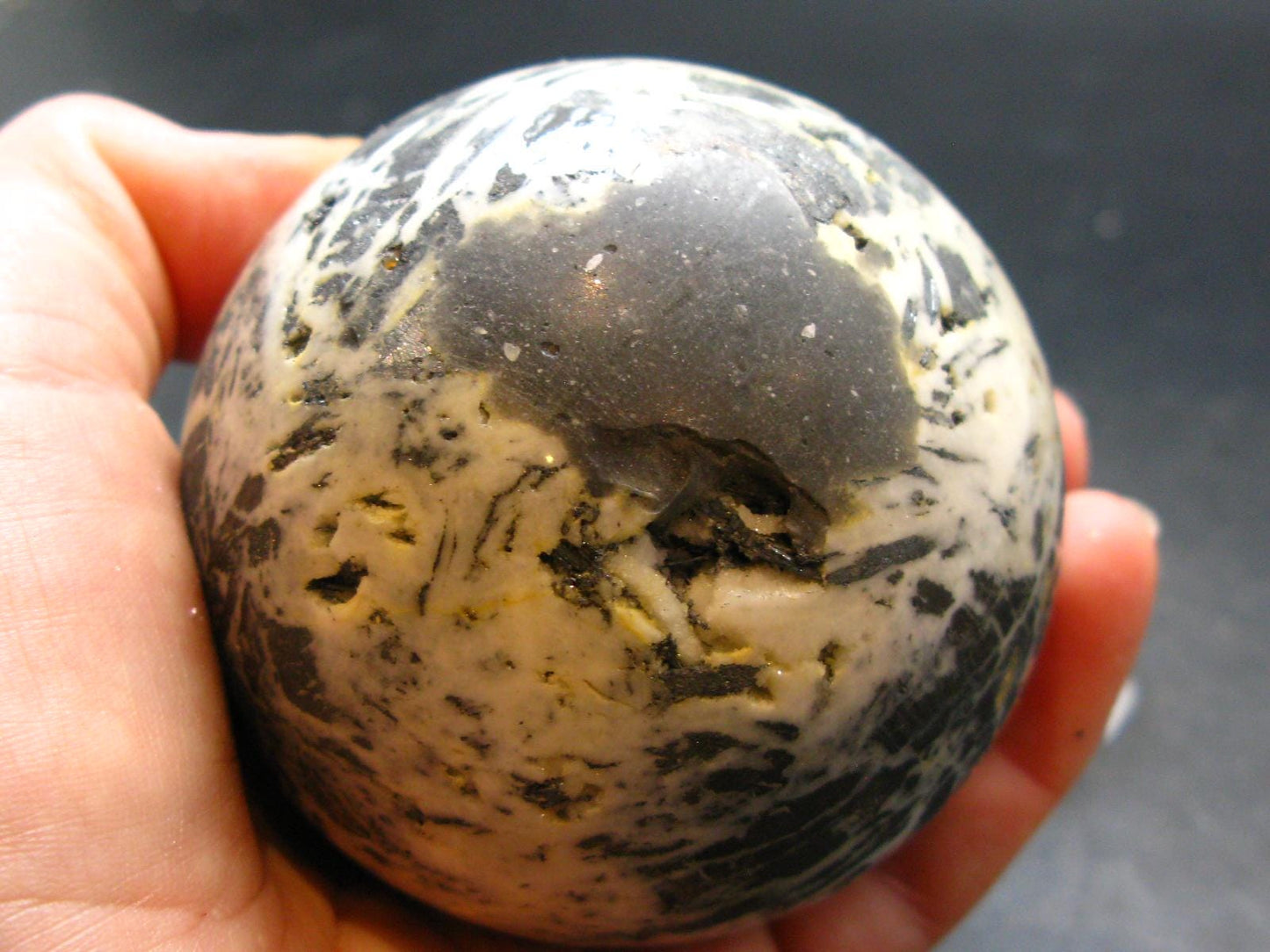 Rare Stibnite Sphere Ball From China - 418.73 Grams - 2.5"