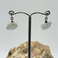 Raw Herderite Crystal Drop Earrings in Sterling Silver – Natural Mineral Dangle - 2.60g