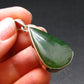 Nephrite Jade Cabochon Pendant From Canada - 1.5" - 6.39 Grams