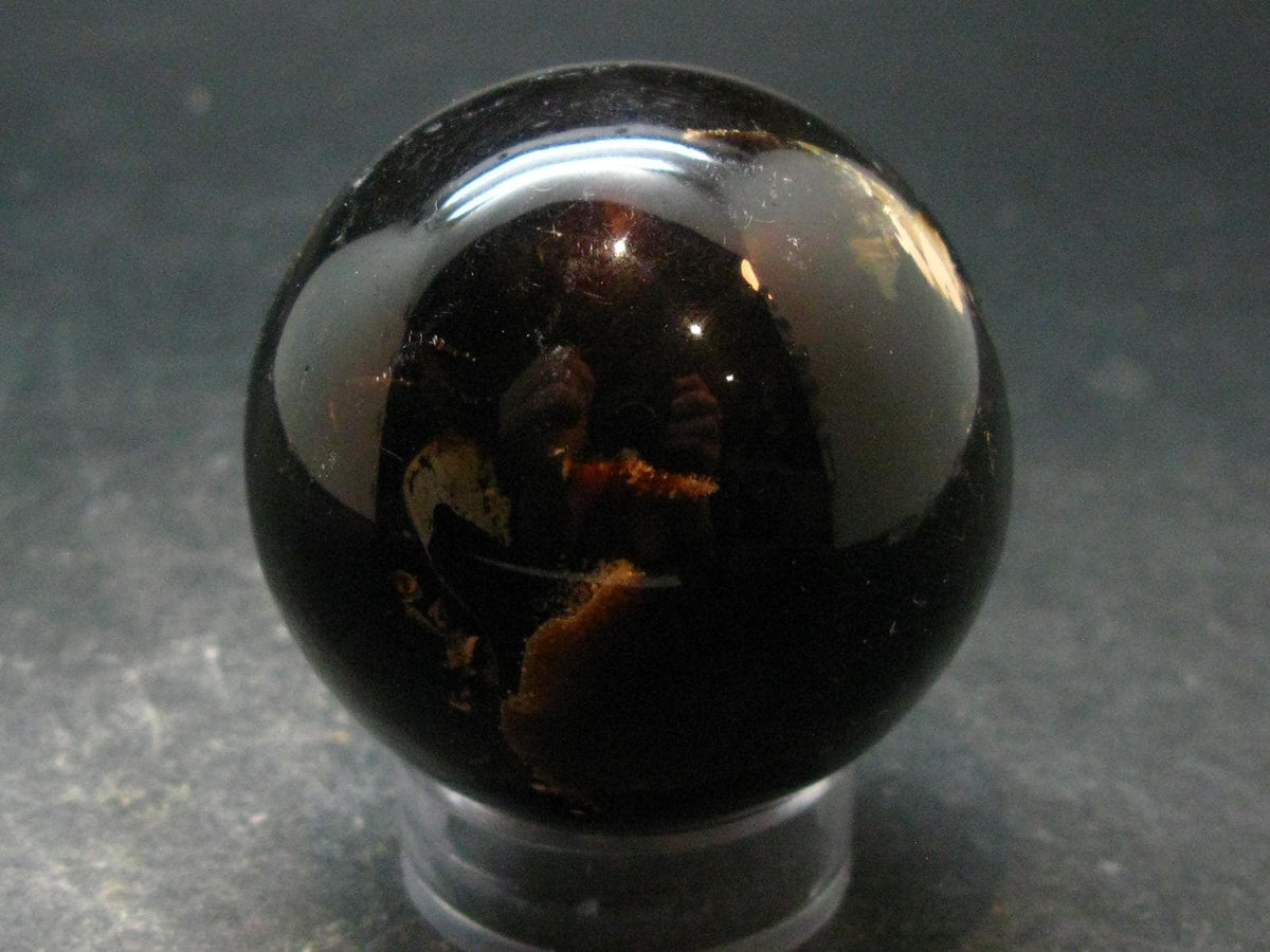 Rare Blue Amber Ball Sphere Fluorescent From Indonesia - 2.0" - 67.03 Grams