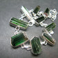Watermelon Tourmaline Silver Bracelet From Brazil- 7" - 25.4 Grams