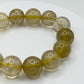 Golden Rutilated Quartz Bead Bracelet – Natural Gemstone Stretch Jewelry