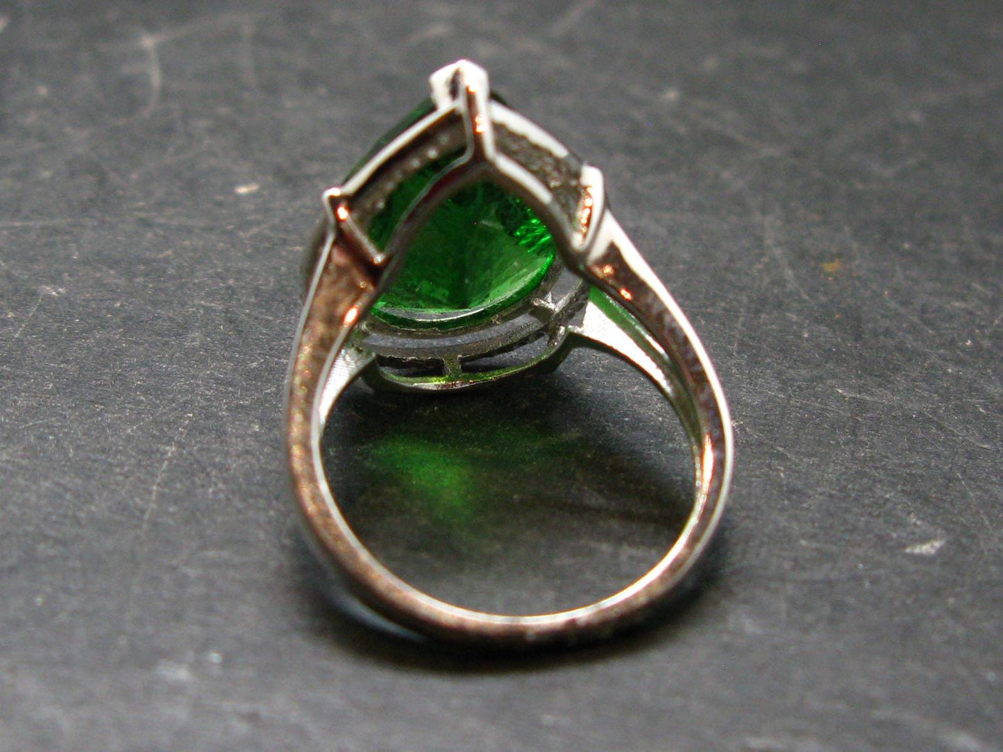 Helenite Gaia Stone Gem Sterling Silver Ring From Washington - Size 5.75 - 5.0 Carats