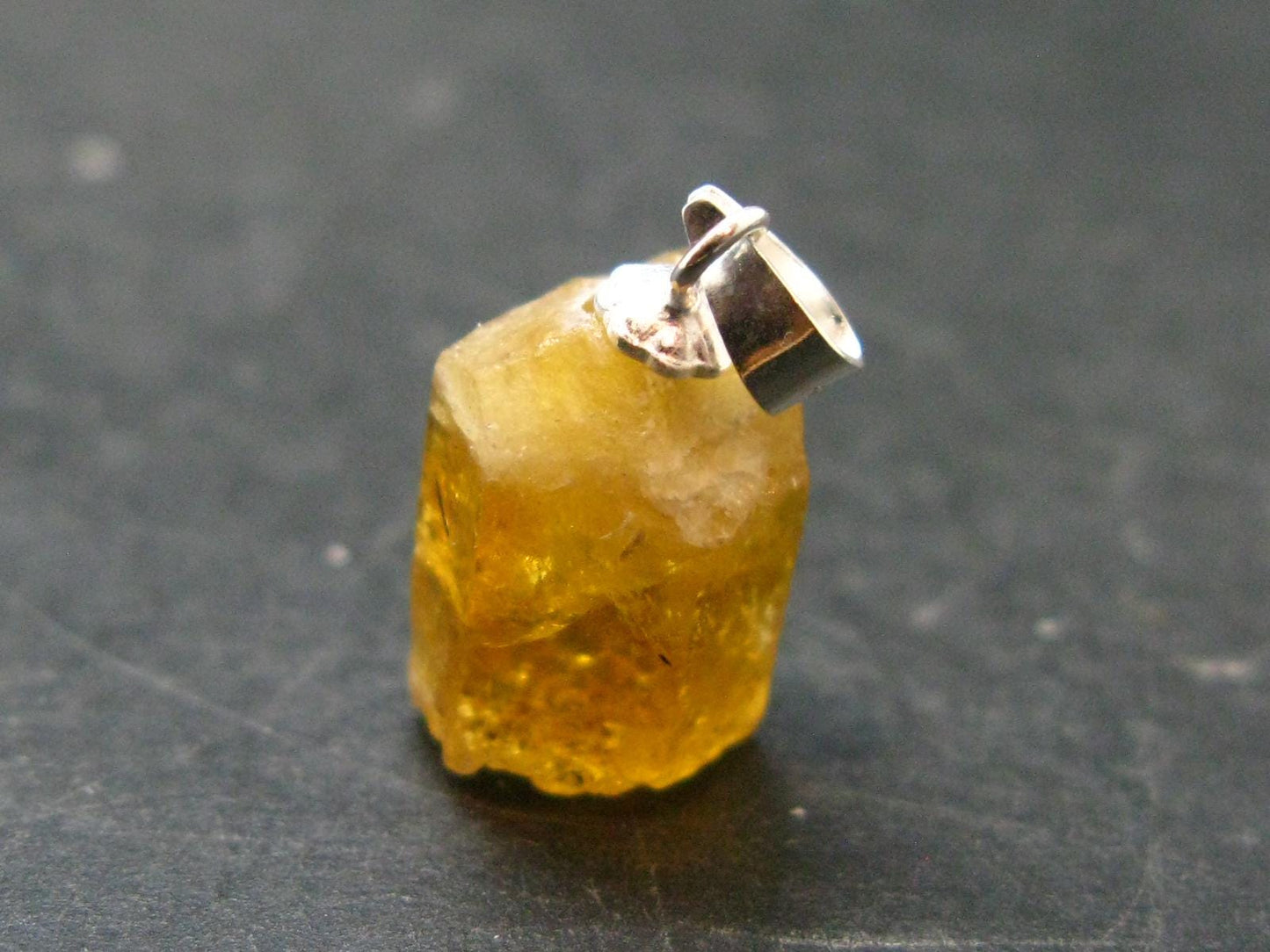 Gem Heliodor Golden Beryl Silver Pendant From Tajikistan - 10.0 Carats - 2.0"