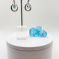 Swiss Blue Topaz Circle Drop Earrings in Sterling Silver - Weight 7.28 Grams