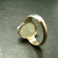 Natural Gem Raw Libyan Desert Glass Tektite Sterling Silver Ring from Libya - Size 8 - 6.54 Grams