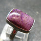 Rare Stichtite Silver Plated Ring from Australia - Size 8 - 4.53 Grams