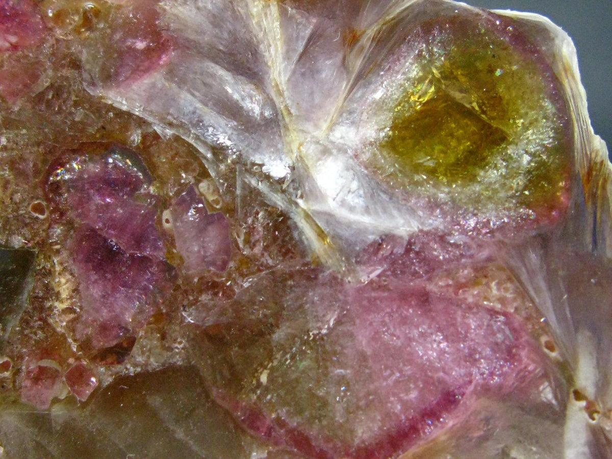 Stunning Tourmaline & Lepidolite in Quartz Slice From Russia - 3.3"