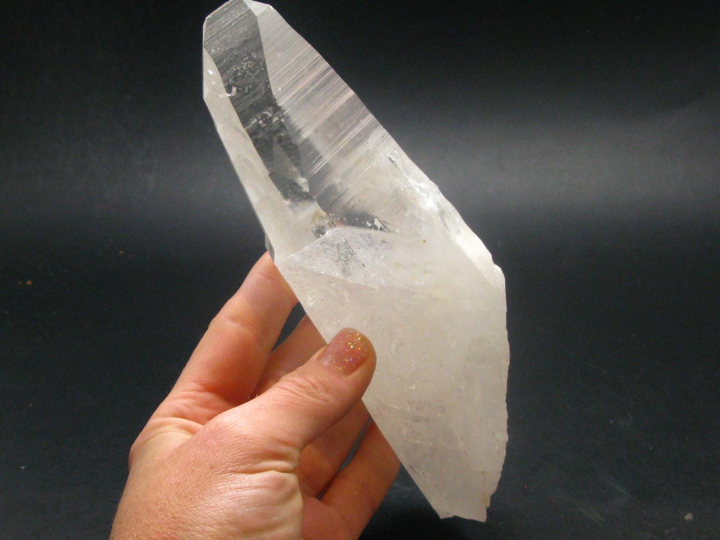 Large Lemurian Seed Quartz Crystal From Brazil - 6.2" - 495.34 Grams