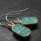 Amazonite Silver Earrings from Russia - 2.47 Grams
