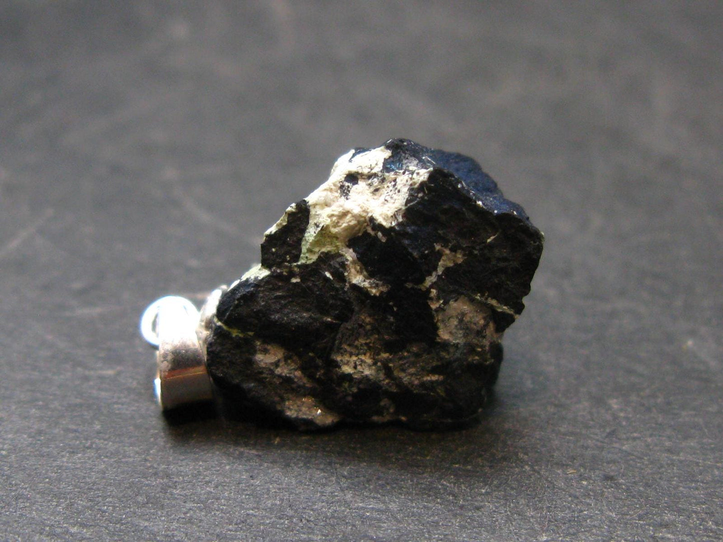 Covelite Covellite Crystal Silver Pendant From Peru - 0.9" - 2.8 Grams