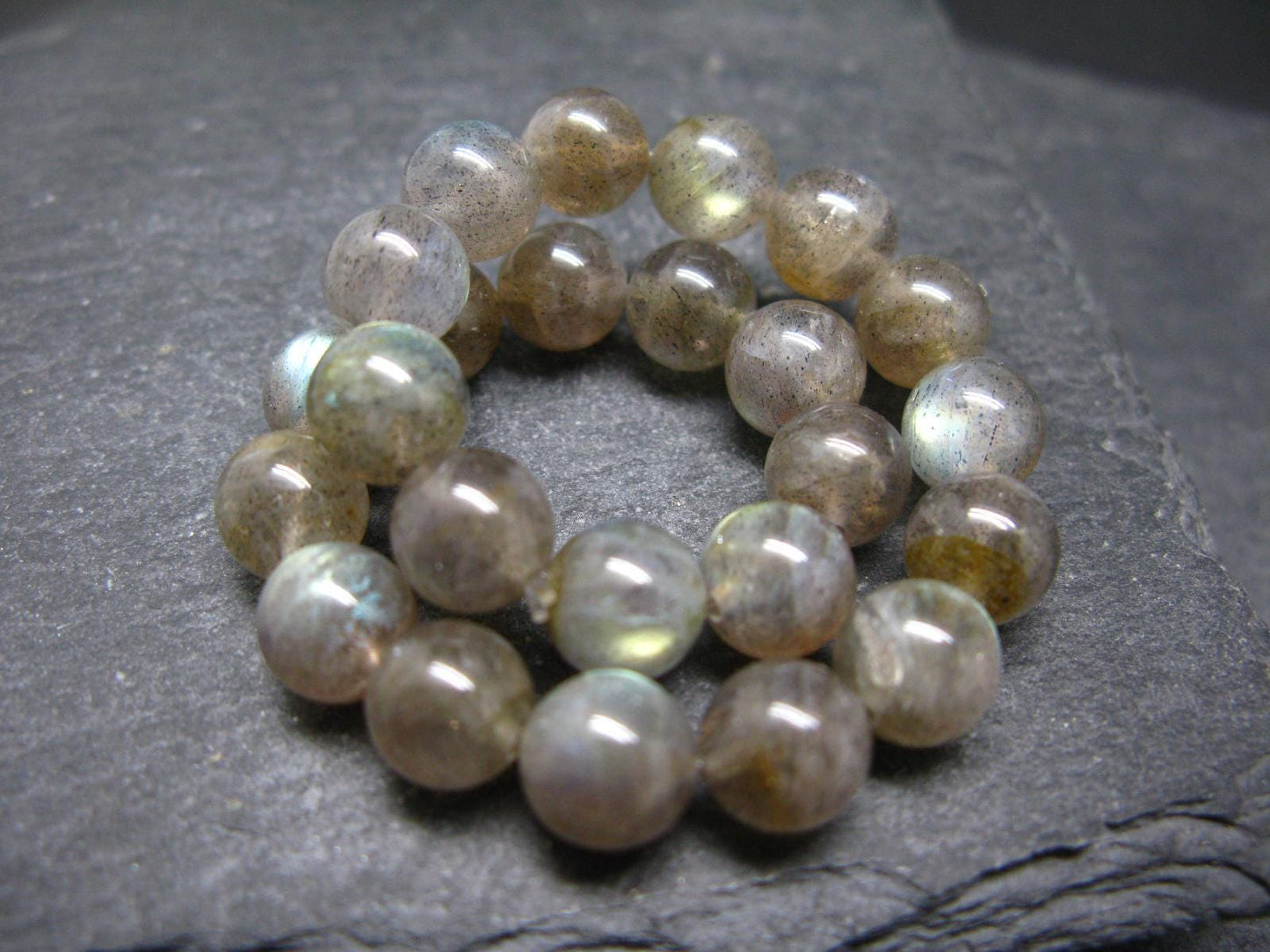 Labradorite Genuine Bracelet ~ 7 Inches ~ 8mm Round Beads