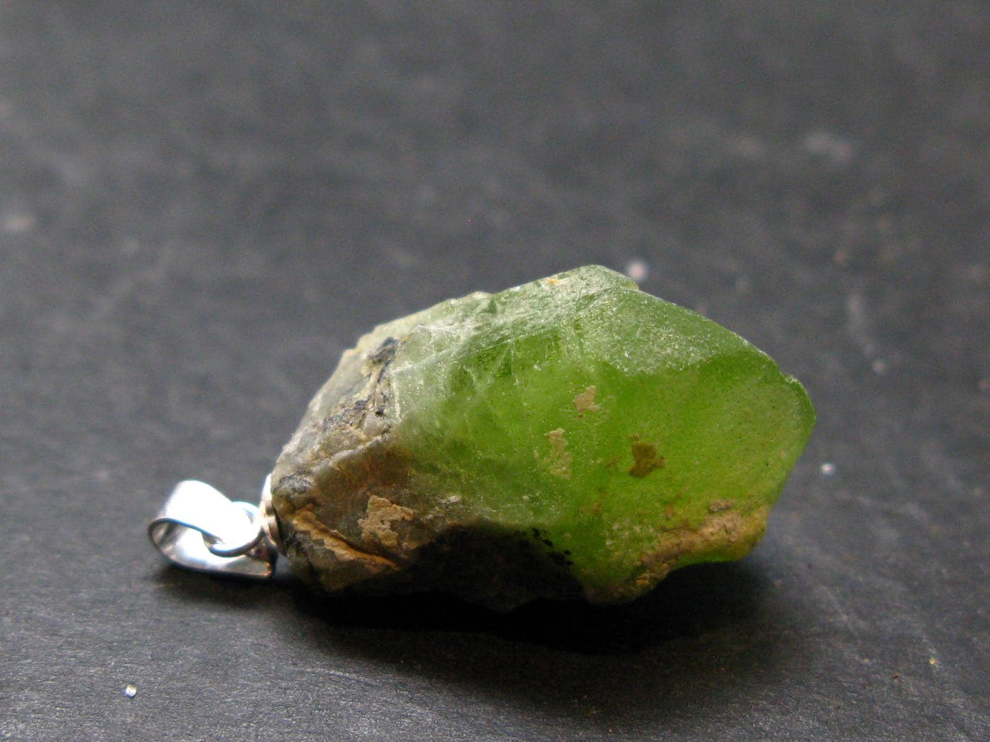 Peridot Olivine Pendant in SS From Arizona - 1.2" - 6.03 Grams