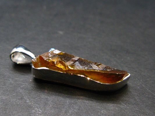 Zincite Zinkite Crystal 925 Silver Pendant From Poland - 1.0" - 2.68 Grams