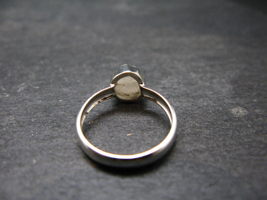 Very Rare White Cryolite 925 Silver Ring from Greenland - Size 6 - 1.84 Grams