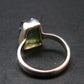 Moldavite Tektite Silver Ring from Czech Republic - 6 Size - 3.07 Grams