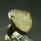 Natural Gem Raw Libyan Desert Glass Tektite Sterling Silver Ring from Libya - Size 9.75 - 9.0 Grams