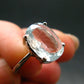 Genuine Facetted Aquamarine Gem Sterling Silver Ring - Size 6.5 - 2.65 Grams