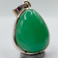 Natural Chrysoprase Teardrop Pendant – Green Sterling Silver Necklace Charm - Weight 6.24 g