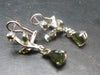 Moldavite Tektite Silver Earrings from Czech Republic - 5.28 Grams