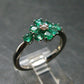 Emerald Faceted Silver Ring from Colombia - 2.71 Grams Total - Size 8