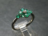 Emerald Faceted Silver Ring from Colombia - 2.71 Grams Total - Size 8